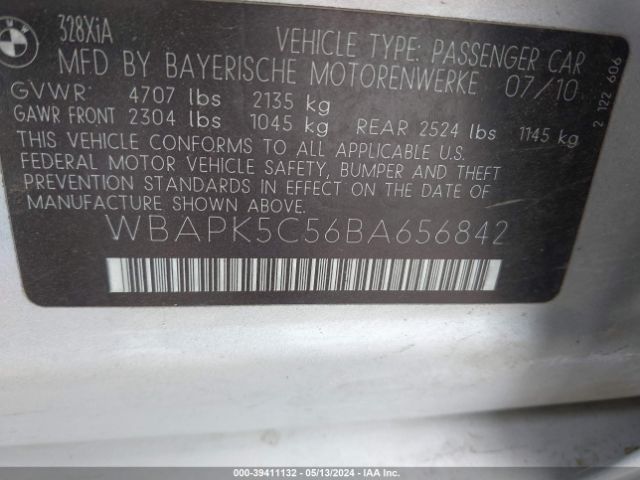 Photo 8 VIN: WBAPK5C56BA656842 - BMW 328 