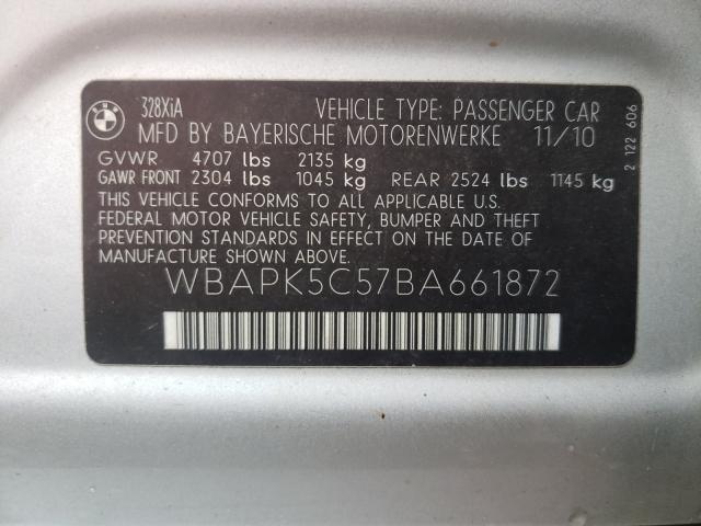 Photo 9 VIN: WBAPK5C57BA661872 - BMW 328 XI SUL 