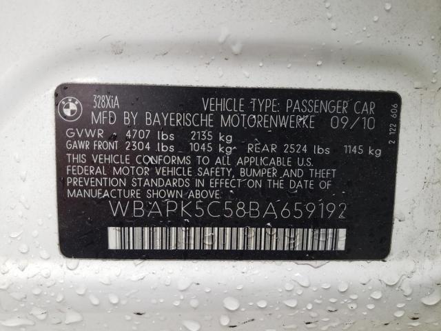 Photo 9 VIN: WBAPK5C58BA659192 - BMW 328 XI SUL 