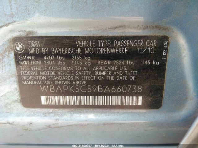 Photo 8 VIN: WBAPK5C59BA660738 - BMW 3 