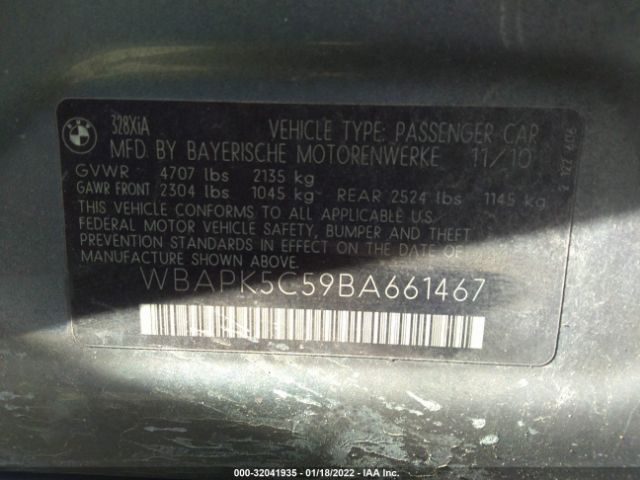 Photo 8 VIN: WBAPK5C59BA661467 - BMW 3 