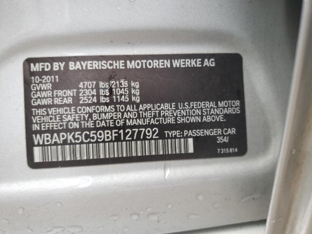 Photo 11 VIN: WBAPK5C59BF127792 - BMW 328 XI SUL 