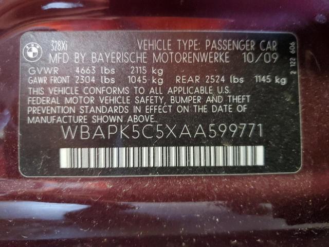 Photo 11 VIN: WBAPK5C5XAA599771 - BMW 328 XI SUL 