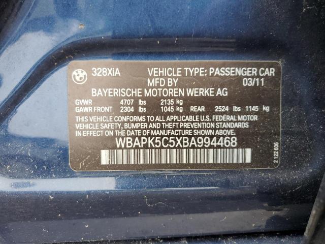 Photo 11 VIN: WBAPK5C5XBA994468 - BMW 328 XI SUL 