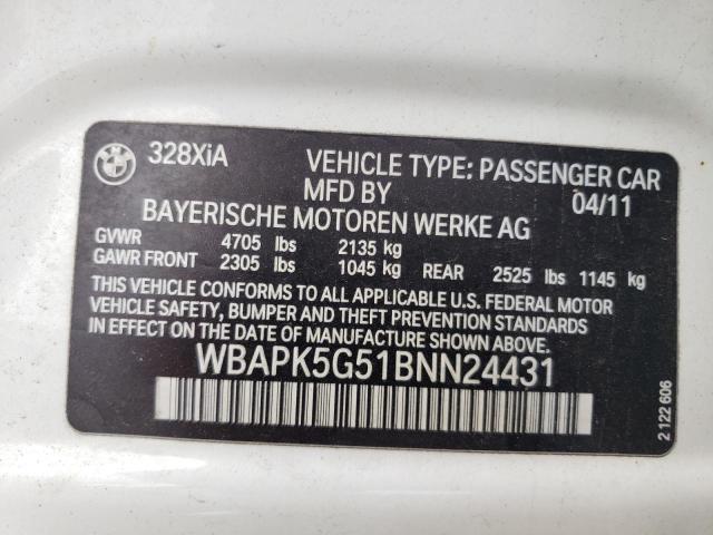 Photo 11 VIN: WBAPK5G51BNN24431 - BMW 328 XI SUL 