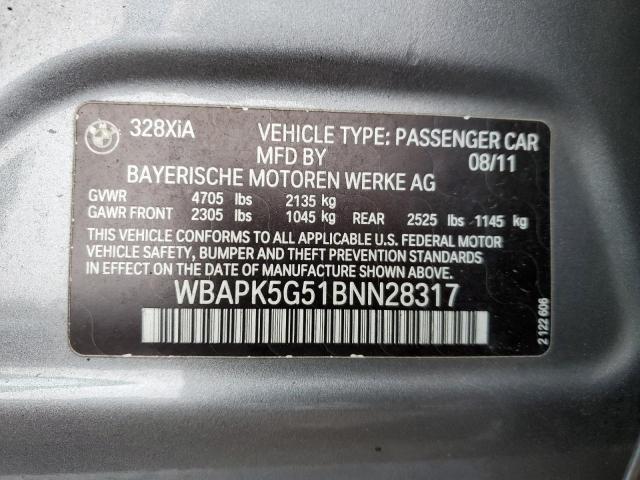 Photo 11 VIN: WBAPK5G51BNN28317 - BMW 328 XI SUL 