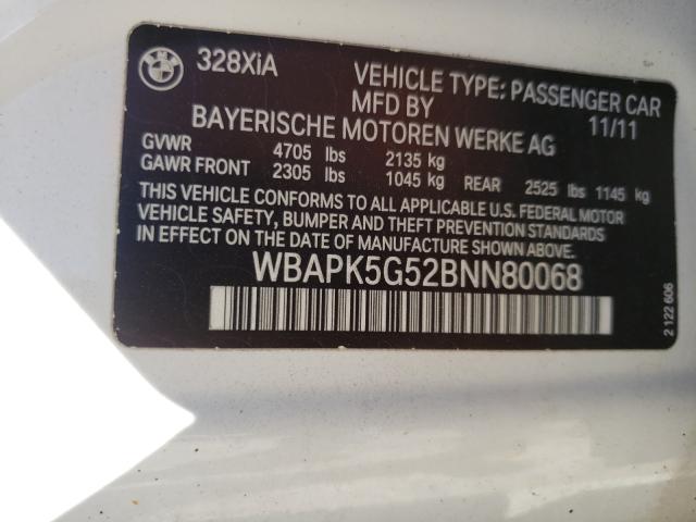 Photo 9 VIN: WBAPK5G52BNN80068 - BMW 328 XI SUL 