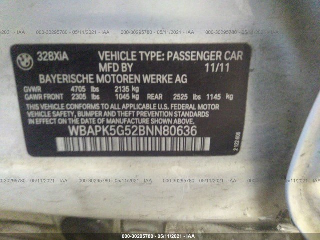 Photo 8 VIN: WBAPK5G52BNN80636 - BMW 3 