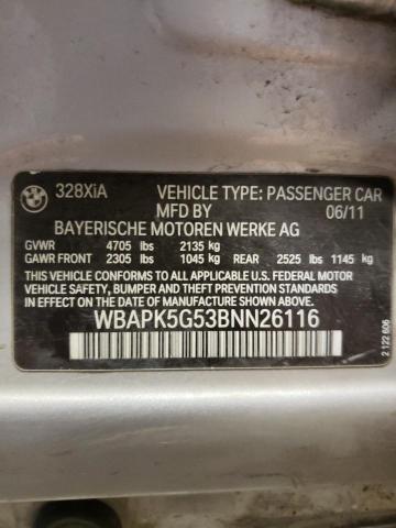 Photo 9 VIN: WBAPK5G53BNN26116 - BMW 328 XI SUL 