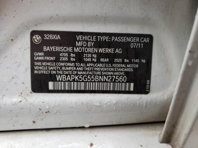 Photo 9 VIN: WBAPK5G55BNN27560 - BMW 328 XI SUL 