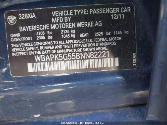 Photo 8 VIN: WBAPK5G55BNN82221 - BMW 328I 