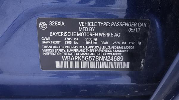 Photo 2 VIN: WBAPK5G57BNN24689 - BMW 328I 