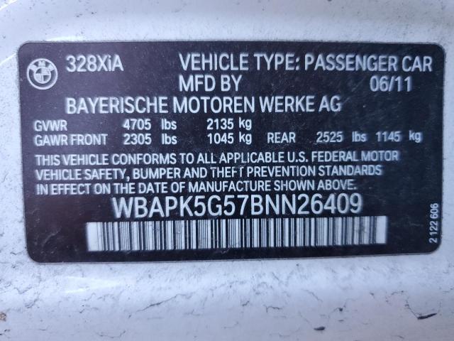 Photo 11 VIN: WBAPK5G57BNN26409 - BMW 3 SERIES 