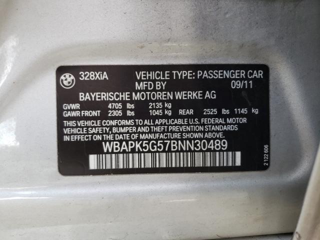 Photo 9 VIN: WBAPK5G57BNN30489 - BMW 328 XI SUL 