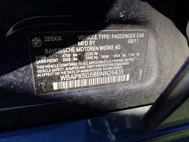 Photo 9 VIN: WBAPK5G58BNN26435 - BMW 328 XI SUL 