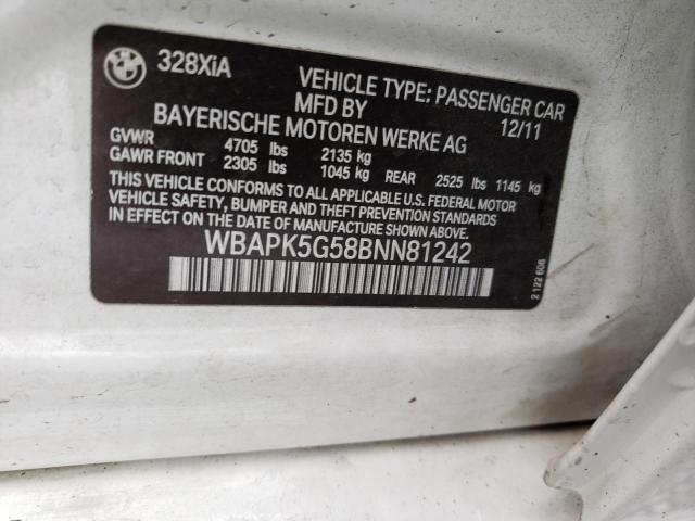 Photo 11 VIN: WBAPK5G58BNN81242 - BMW 328 XI SUL 