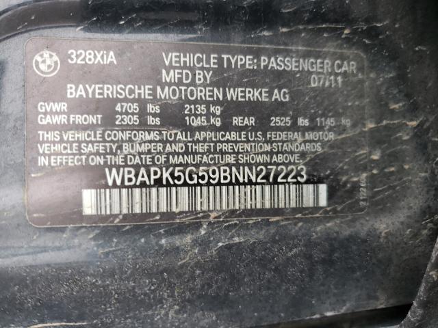 Photo 9 VIN: WBAPK5G59BNN27223 - BMW 328 XI SUL 