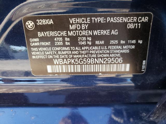 Photo 9 VIN: WBAPK5G59BNN29506 - BMW 328 XI SUL 