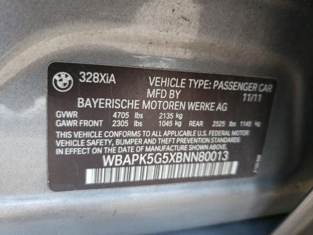 Photo 9 VIN: WBAPK5G5XBNN80013 - BMW 328 XI SUL 