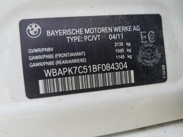 Photo 9 VIN: WBAPK7C51BF084304 - BMW 328 XI 