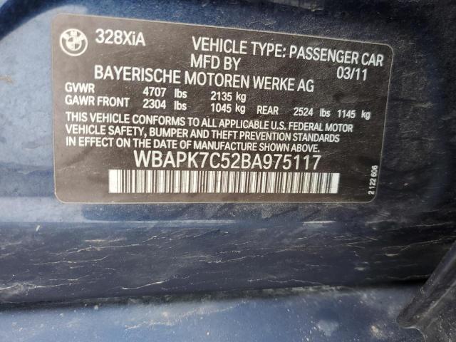 Photo 11 VIN: WBAPK7C52BA975117 - BMW 3 SERIES 