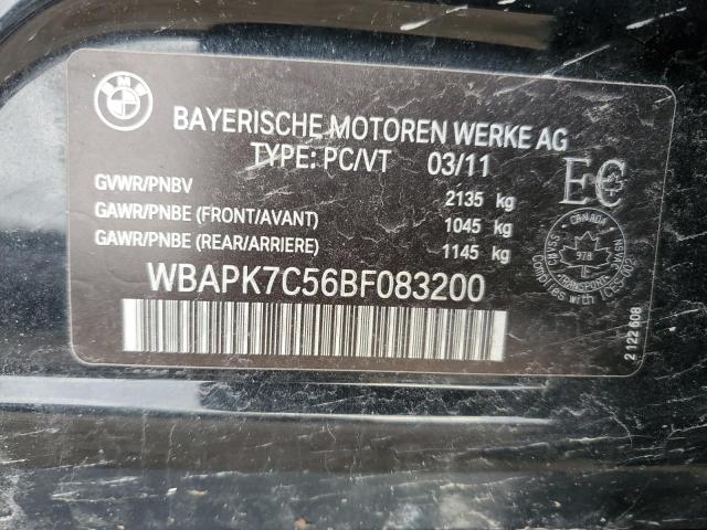 Photo 11 VIN: WBAPK7C56BF083200 - BMW 3 SERIES 