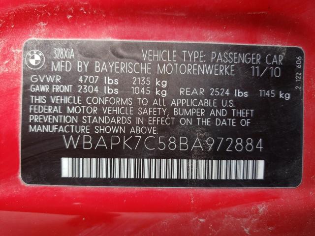 Photo 11 VIN: WBAPK7C58BA972884 - BMW 3 SERIES 