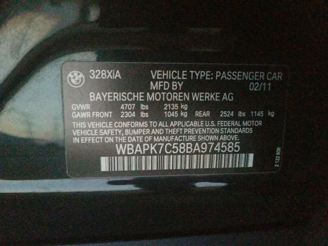 Photo 9 VIN: WBAPK7C58BA974585 - BMW 328 XI 