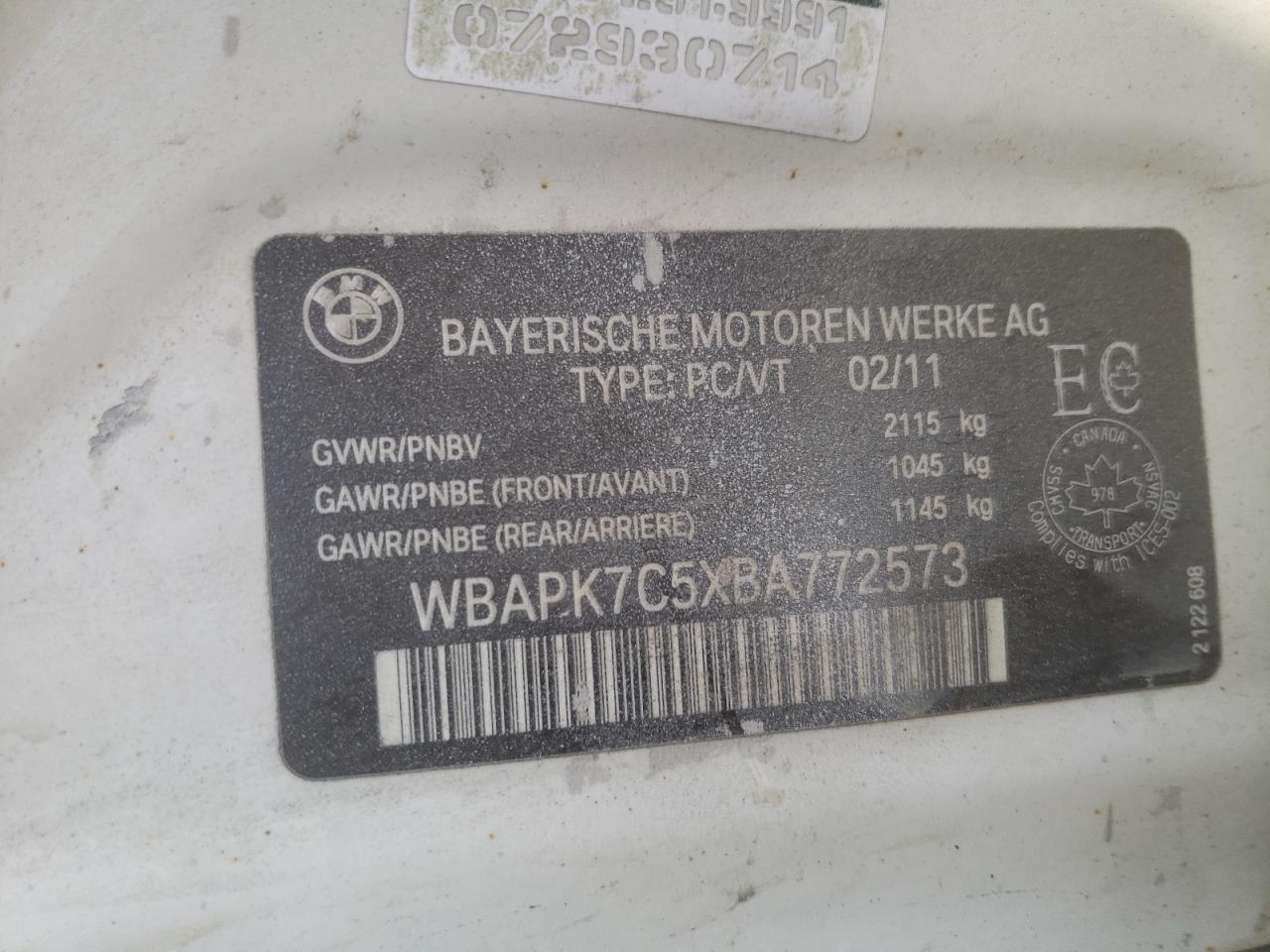 Photo 11 VIN: WBAPK7C5XBA772573 - BMW 3ER 