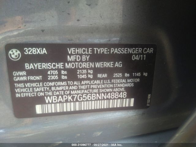 Photo 8 VIN: WBAPK7G56BNN48848 - BMW 3 