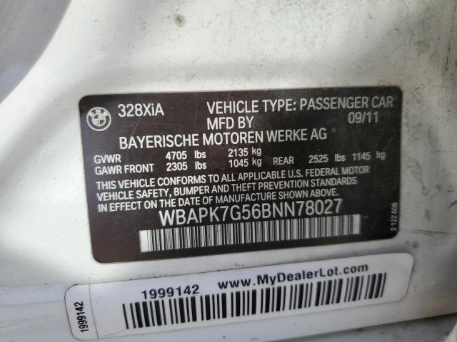 Photo 11 VIN: WBAPK7G56BNN78027 - BMW 328 XI 