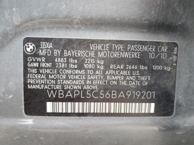 Photo 11 VIN: WBAPL5C56BA919201 - BMW 335 XI 