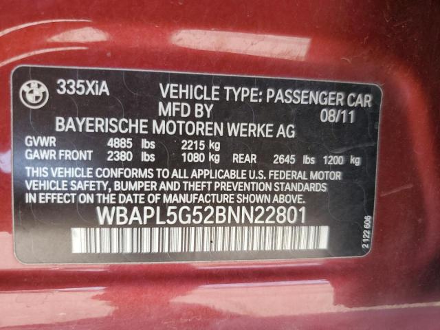 Photo 11 VIN: WBAPL5G52BNN22801 - BMW 3 SERIES 