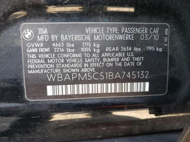 Photo 11 VIN: WBAPM5C51BA745132 - BMW 3 SERIES 