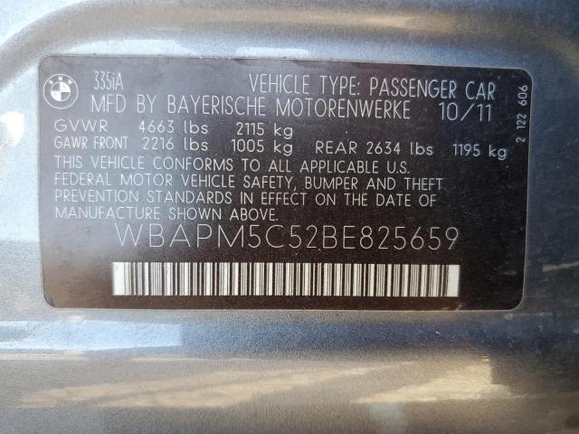 Photo 11 VIN: WBAPM5C52BE825659 - BMW 335 I 