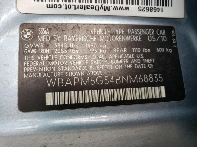 Photo 9 VIN: WBAPM5G54BNM68835 - BMW 335 I 