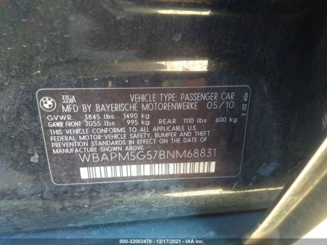 Photo 8 VIN: WBAPM5G57BNM68831 - BMW 3 