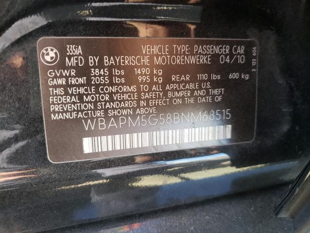 Photo 9 VIN: WBAPM5G58BNM68515 - BMW 335 I 