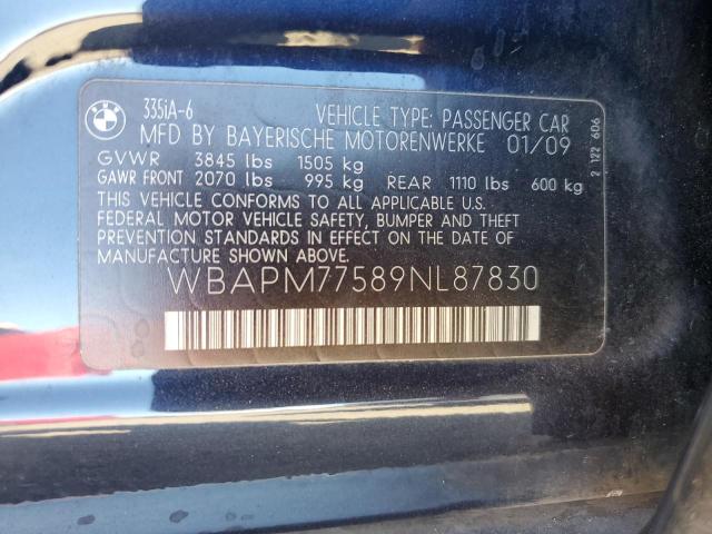 Photo 12 VIN: WBAPM77589NL87830 - BMW 335I 