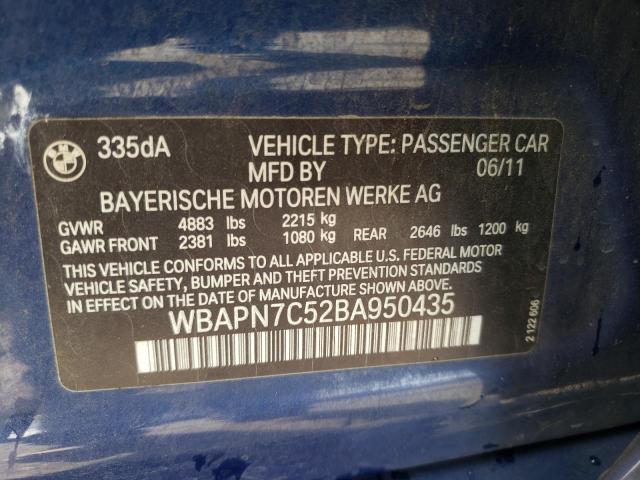 Photo 11 VIN: WBAPN7C52BA950435 - BMW 3 SERIES 