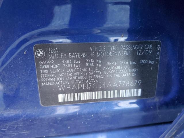 Photo 11 VIN: WBAPN7C54AA778679 - BMW 3 SERIES 