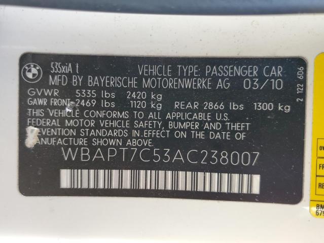 Photo 11 VIN: WBAPT7C53AC238007 - BMW 535 XI 