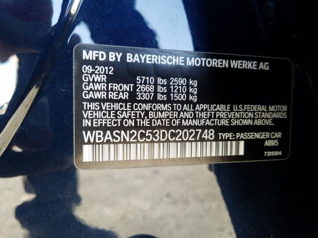 Photo 9 VIN: WBASN2C53DC202748 - BMW 535 IGT 