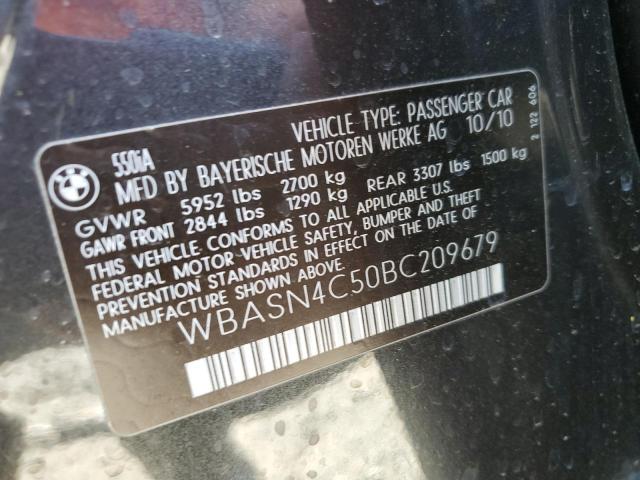 Photo 9 VIN: WBASN4C50BC209679 - BMW 5 SERIES 