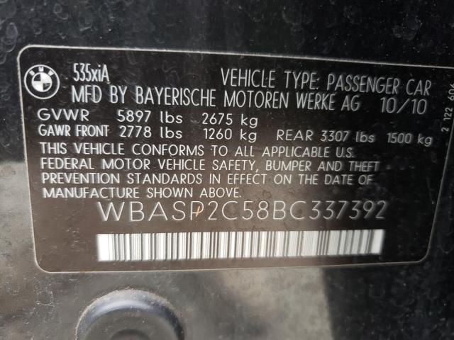 Photo 9 VIN: WBASP2C58BC337392 - BMW 535 