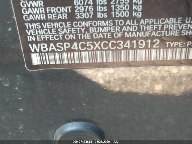 Photo 8 VIN: WBASP4C5XCC341912 - BMW 5 