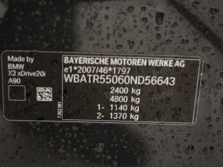 Photo 17 VIN: WBATR55060ND56643 - BMW BMW X3 SERIES 