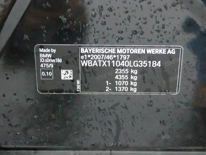 Photo 6 VIN: WBATX11040LG35184 - BMW X3 