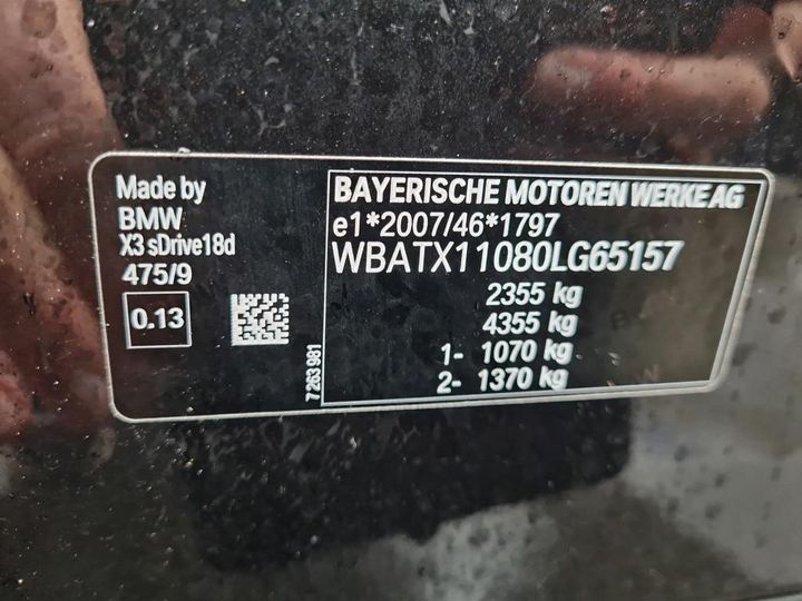 Photo 3 VIN: WBATX11080LG65157 - BMW X3 