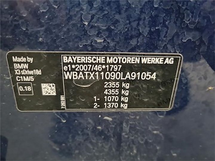 Photo 11 VIN: WBATX11090LA91054 - BMW X3 DIESEL - 2018 